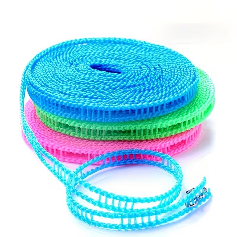 Windproof Clothesline Non Slip Portable Laundry Rope Indoor Outdoor Punch Free Clothesline for Travel Camping Balcony Home Use