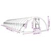 VidaXL Greenhouse with Green Steel Frame 90 M² 18x5x2.3 M, Polytunnel, Cold Frame, Tomato Greenhouse, Garden Greenhouse, 3188090