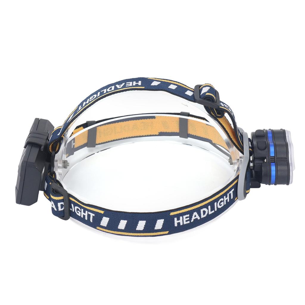 7 Core Headlight Long Range USB Rechargeable Headlamp Outdoor Work Light IPX4 Waterproof Built In Ba