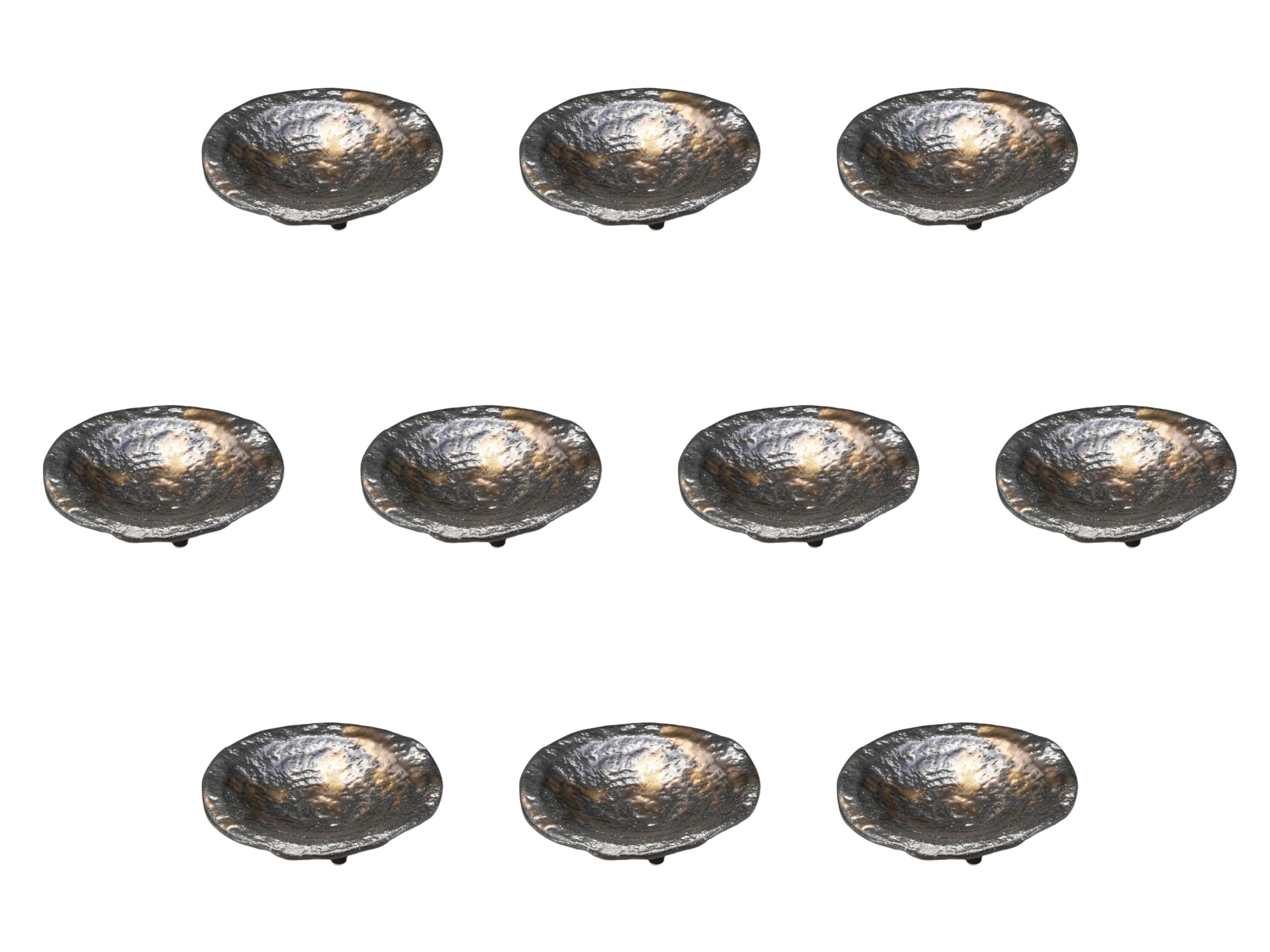 

Set of 10 Black and Gold Plates x Side Plates Setomonohonpo Three-legged 4.0 [14 3.5 cm]