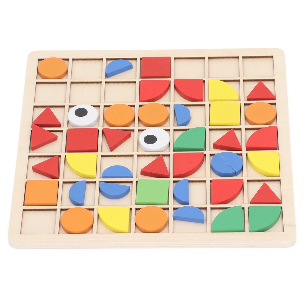 Colorful Blocks Brain Teasers Toy Improve Coordination Wood Blocks Jigsaw Puzzle Toy for Kids