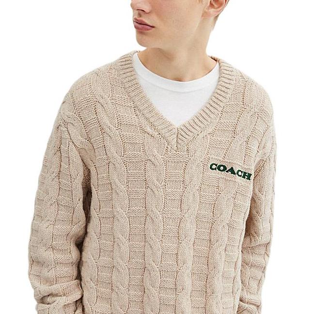 Coach FW24 Sweater Men's Light Umber CT741-OTM