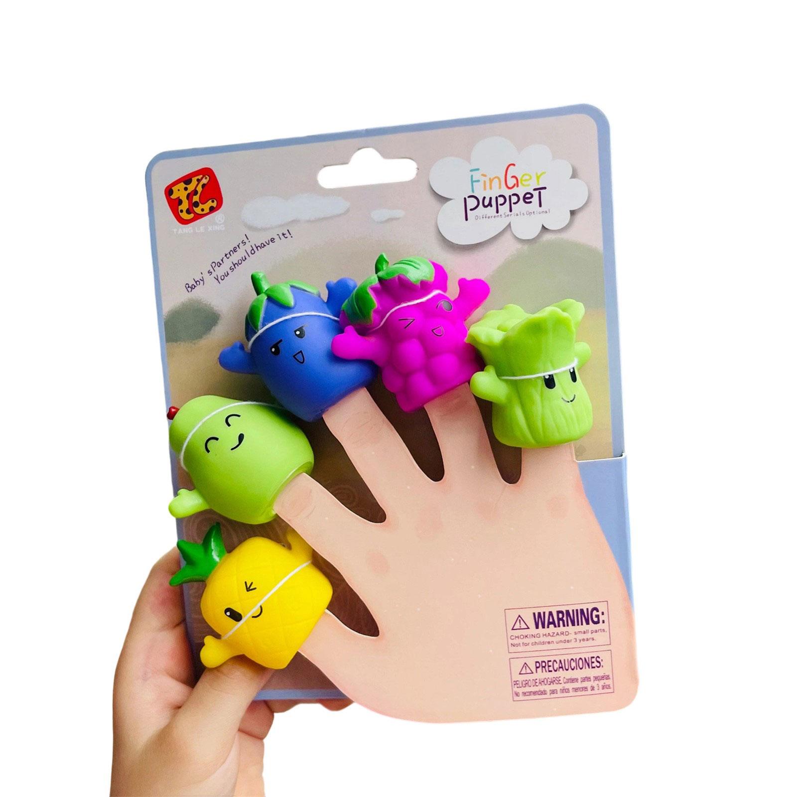 

Pack of 5 Rubber Animal Finger Puppets for Toddlers Kids Adults Interactive Play Party Favors Goodie Bag Fillers A
