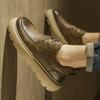 New Autumn British Retro Leather Board Shoes Casual Leather Shoes Platform Heightening Sports Shoes