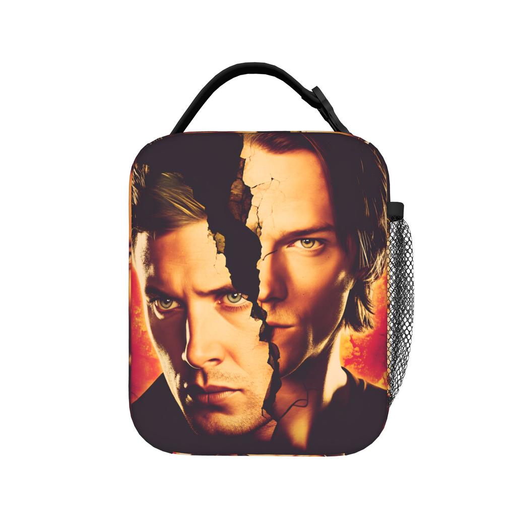 Movie Supernatural Lunch Bag Aesthetic Lunch Box For Men Picnic Portable Cooler Bag Oxford Designer Tote Food Bags