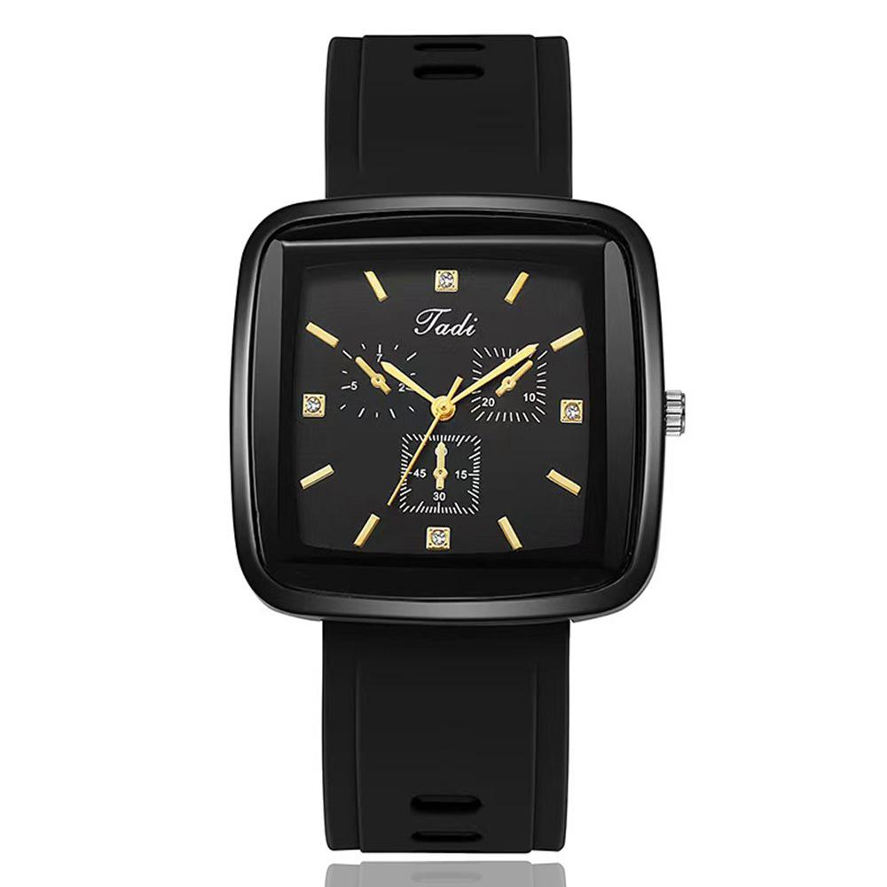 Chic Women's Square Silicone Strap Quartz Watch - Light Luxury & Casual Fashion