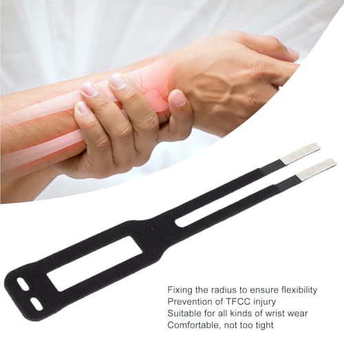 Fitness Wristband TFCC Protection Wrist Wrap Bandage Compression Yoga Wrapping Band Lightweight Shock Absorbing Black 2-Piece Set