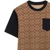 Coach T Shirts Men's Khaki Crew Neck Moderate CO789-OFZ