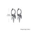 Classic Stainless Steel Rivet Clip Earring for Men Women,Anti Allergy Non-pierced Huggies Earrings,Rock Punk Jewelry Gift