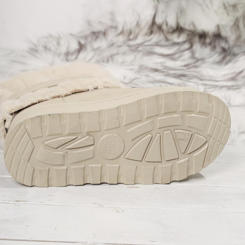 Casual Colorful Beads Decoration Thick Bottom Snow Boots Women 2025 Winter Fashion Faux Fur Ankle Boots Warm Plush Booties