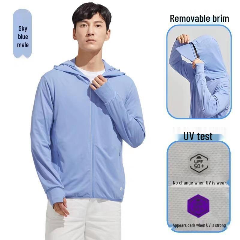 

2023 UPF50 Ледяной шелк Съемный козырек Одежда для защиты от солнца для мужчин и женщин 3XL