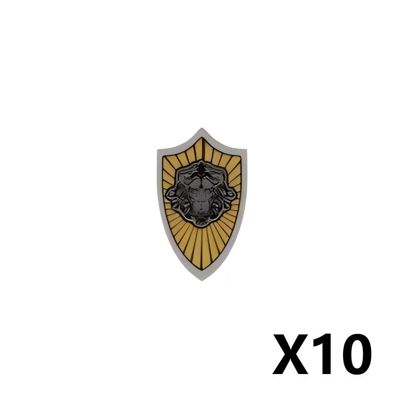 Middle Ages Empire Flag Pole Building Blocks Military Castle Lion Teutonic Knight Soldier Figures Roman Warrior Sheild Brick Toy