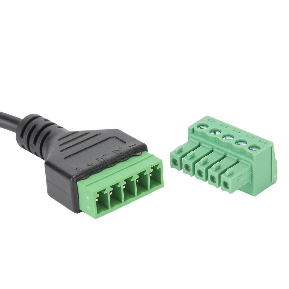 3pcs Solderless Micro USB Adapter Cable Portable USB 5 Pin Connector  for Outdoor Activities