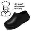 Fashion Oil-proof Men's Chef Shoes Non-slip Men's Safety Shoes Soft Waterproof Work Shoes Men's Sandals Spring and Autumn Rain Boots