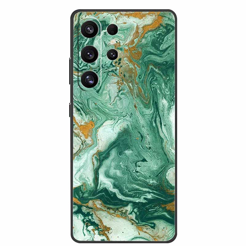 Phone Case For Samsung Galaxy S26 Ultra Colorful Painted Soft Silicone Bumper for Samsung S26 Ultra Case Marble Shockproof Cover
