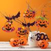 Halloween Pumpkin Craft Kits Foam Pumpkin Shapes with Halloween Stickers Jack-O'-Lantern Face Stickers DIY Pumpkin Craft