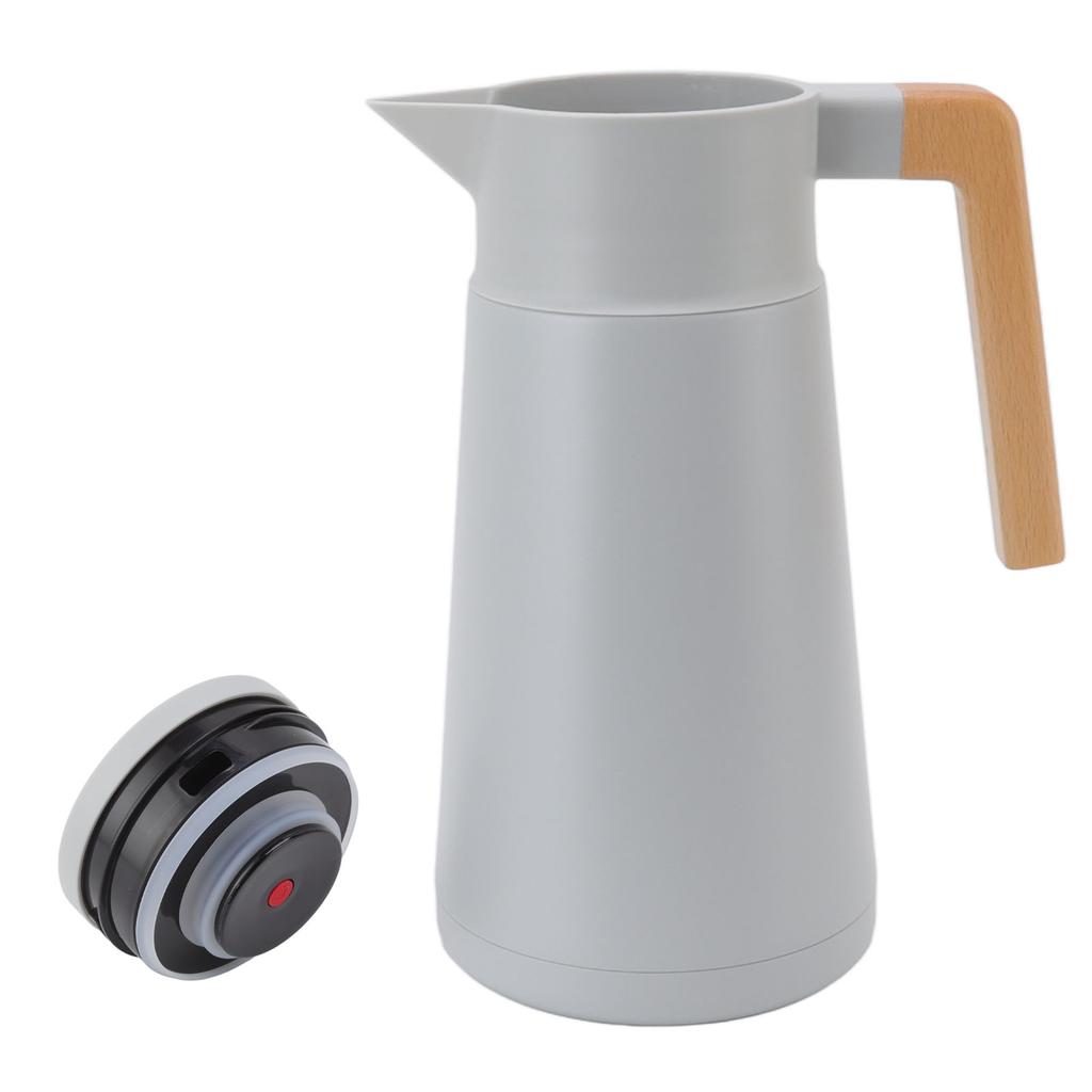 Kaffeekaraffe 2L Großes Fassungsvermögen Breiter Griff 304 Edelstahl Vakuumisolierung Kaffeekanne