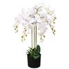 Vidaxl Artificial Orchid With Pot, 75 Cm, White