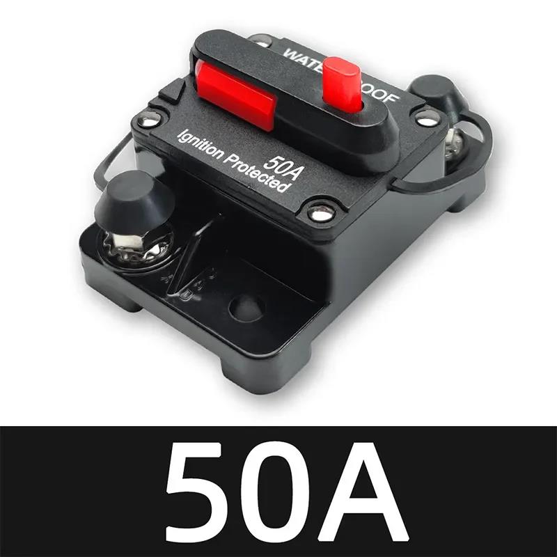 30A To 300A 12V-48V Circuit Breaker Power Protect Fuse Trolling with Reset Waterproof Car Boat 80A 100A 200A 250A Circuit Breaker 6