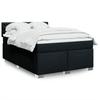 Vidaxl Continental Bed with Mattress, Black, Fabric, 140X190 Cm