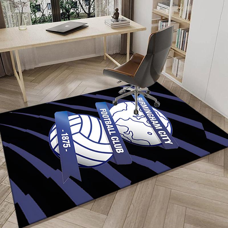 Birming-ham Football Club Printed Area Rug for Office, Chair Rug, Decorative Carpet Floor Mat, Large Size Fan gifts Christmas gifts