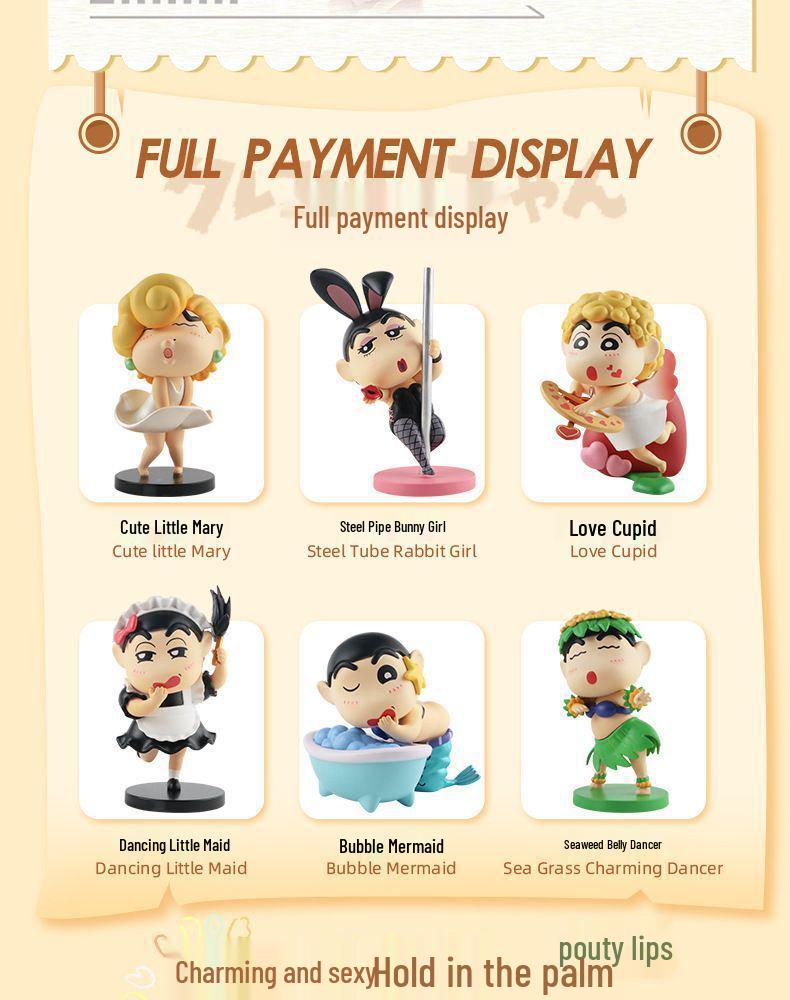 Crayon Shin-chan Blind Box Figure: Trendy, Funny, Cute Desktop Doll Birthday Gift.
