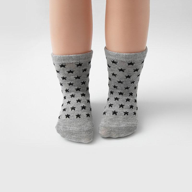 6 Pairs Kids Socks Striped Star Pattern Non-slip Floor Socks For Toddler Baby Boys Socks
