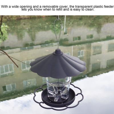 Garden Gazebo Hanging Wild Bird Feeder Outdoor Container With Hang Rope Pet Bird Feeding House Type Bird Feeder