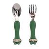 JiaWei Baby Fork Cute Cartoon Shaped Spoon PP Handle Stainless Steel Tableware for Children Feeding Training Frog TUi