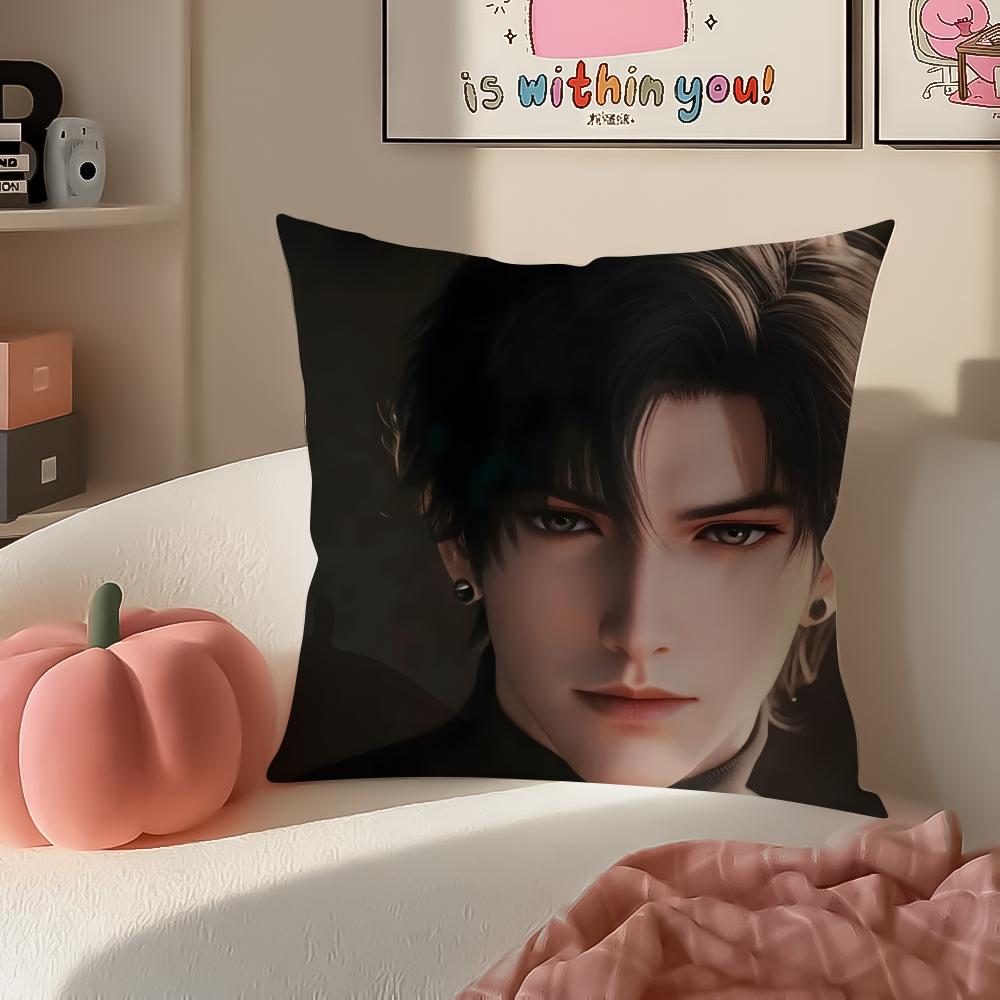 Game Love And Deepspace Sylus Cushion Cover Pillowcase Short Plush Invisible zipper Room Sofa Cushion Cover