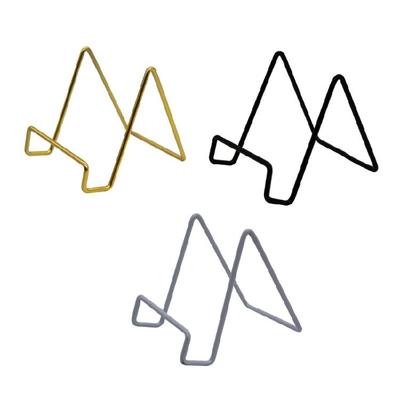 Sturdy Metal Desktop Display Rack Small Plate Holder Multi Functional Storage Space for Books Electronics Decoration