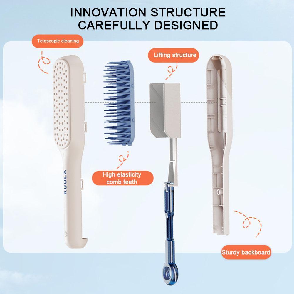 Scalable Hair Brush Self-cleaning Massage Comb Travel Supplies