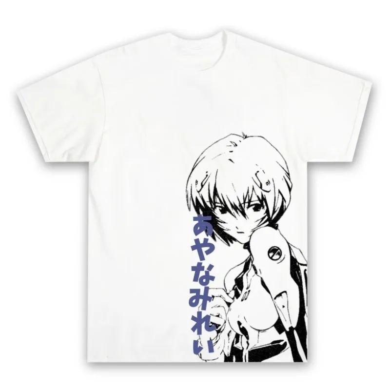 

Неон Genesis Evangelion Рей Аянами Синдзи Стрижка Футболка Рубашка с коротким рукавом Мужчины Женщины для Весны и Лета 4XL