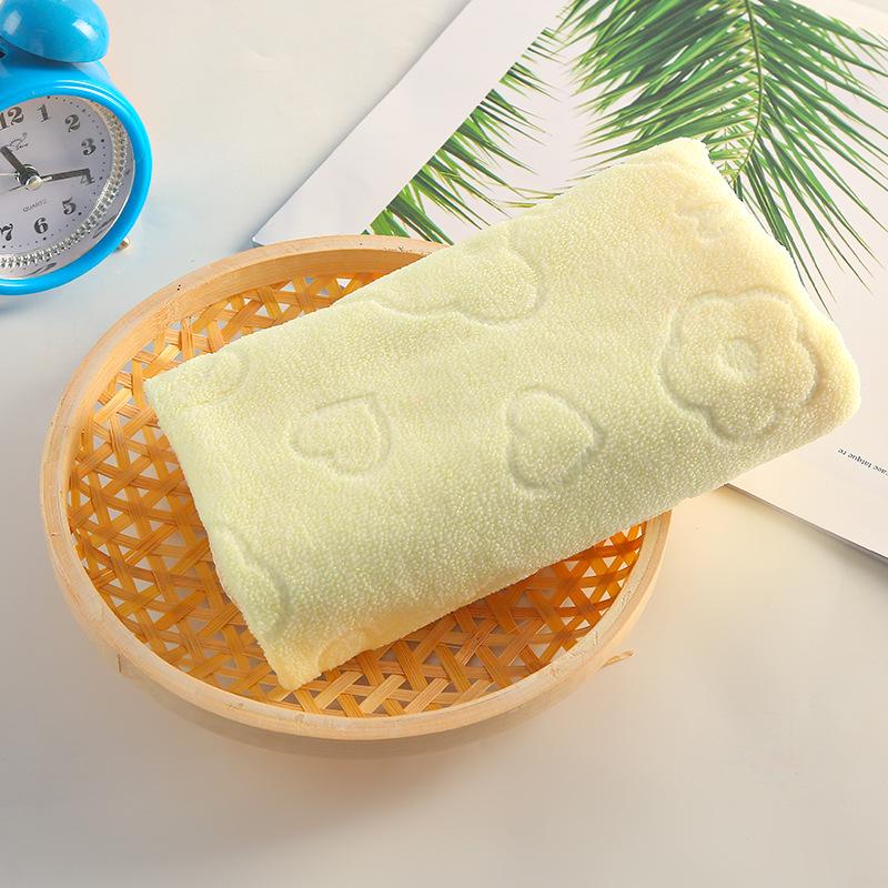 Soft Quick-Dry Embossed Microfiber Bear Bath Towel