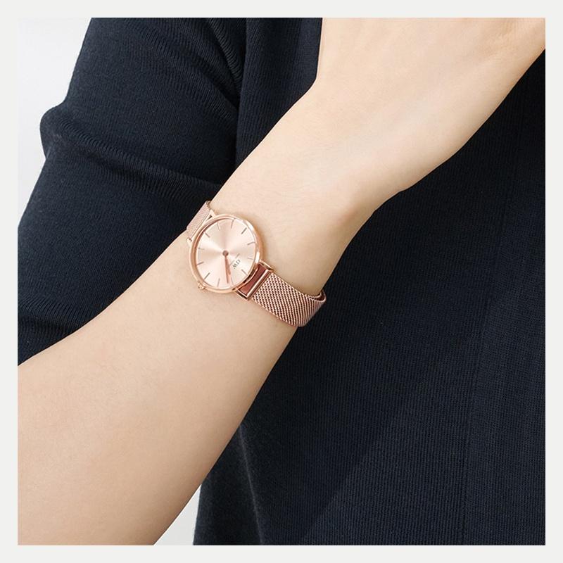 Daniel Wellington PETITE watch quartz movement stainless steel strap gold dial women's watch 30 meters waterproof DW00100471