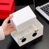 Expression Paper Towel Box Big Eyes Tissue Box Multifunctional Paper Storage Box Home Table Decoration Tissue Case Elegant