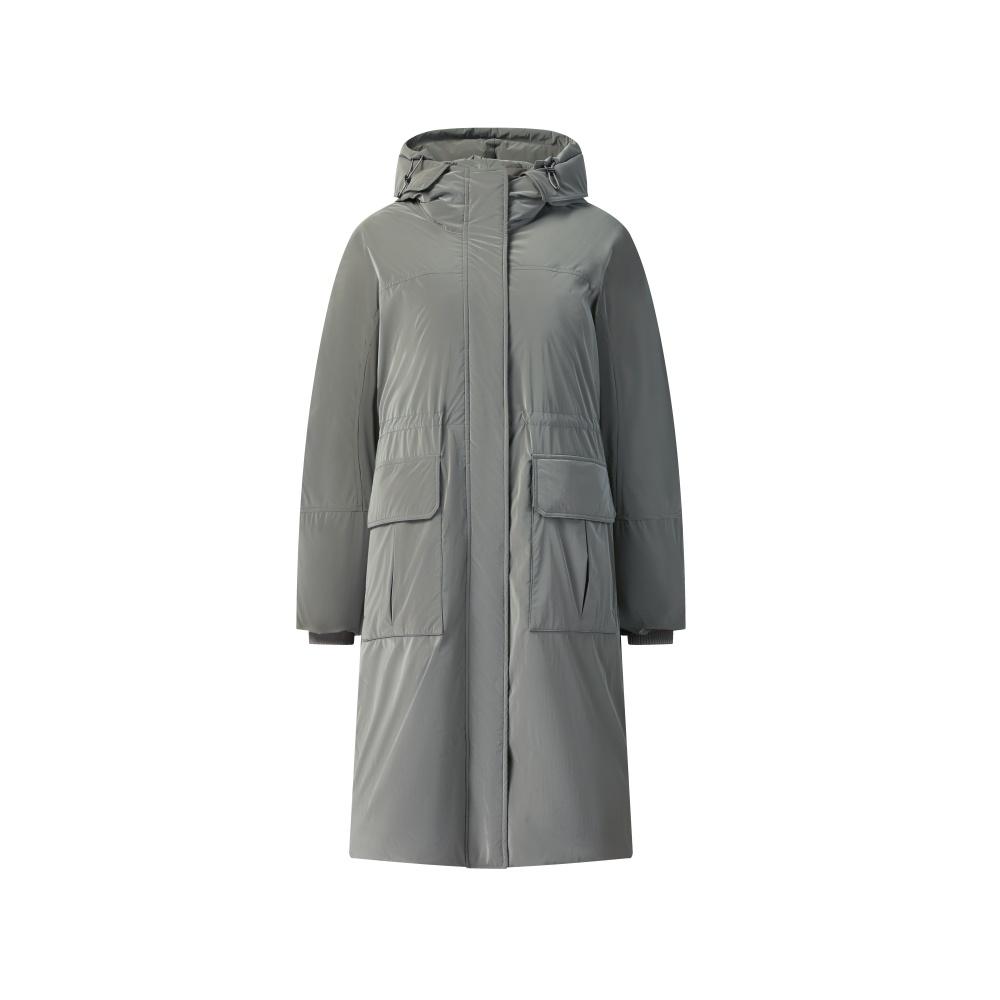 

FILA Emerald Fashion Trendy Personality Simple Comfortable Versatile Long Hooded Down Jacket Women Outerwear Gray F11W544906FDY S