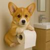 Decorative Dog Toilet Paper Holder 3D Dog Shape Hanging Paper Towel Stand  Kitchen