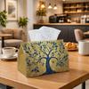 1pc Art Nouveau Tissue Box - Tree of Life Napkin Storage Box, Suitable for Rolls/facial Tissues/single Sheets,Two Sizes Available for Home/car/party D