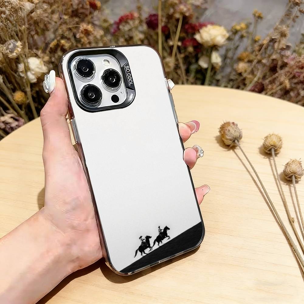 Western cowboy Phone Case For iPhone 17,16,15,14,13,12,11 Plus,Pro Max,XS,Colorful Silver Phone case Funda Cover