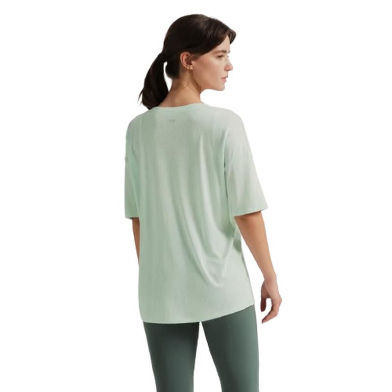 gigt Women s Mesh Breathable Yoga & Pilates Fitness T-Shirt M светло-синий