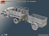Miniart Scale G7107 Cargo Truck with Trailer Plastic Model Kit MA35372 1/35 Ben-Hur (Military Vehicle)