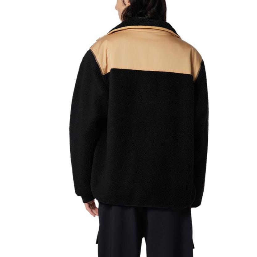 New Balance Velvet Jackets Men's Black Stand Collar Thickened And Fleece Lined AMJ33323-BK