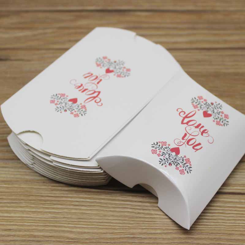 10pc9x7x2.5cm kraft Paper Box Pillow Shape Candy Box Wedding Favor Gift Boxes For Home Baby Shower Kids Birthday Party Supplies
