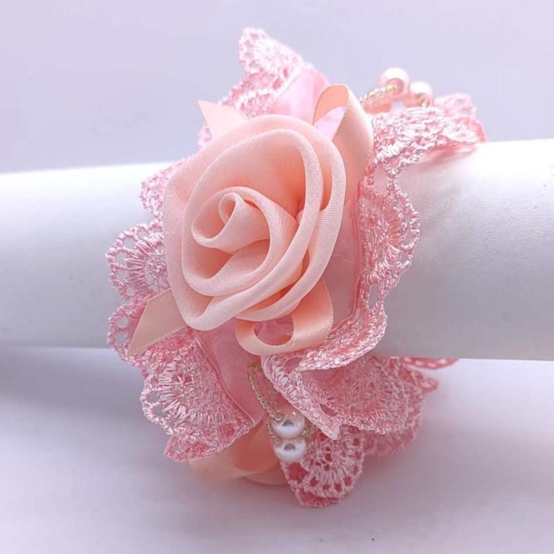 Red Flowers Wide Circle Elegant Headband Female Elastic Rubber Band Ponytail   Coles Para El Pelo  Scrunchies  Hair Accessories