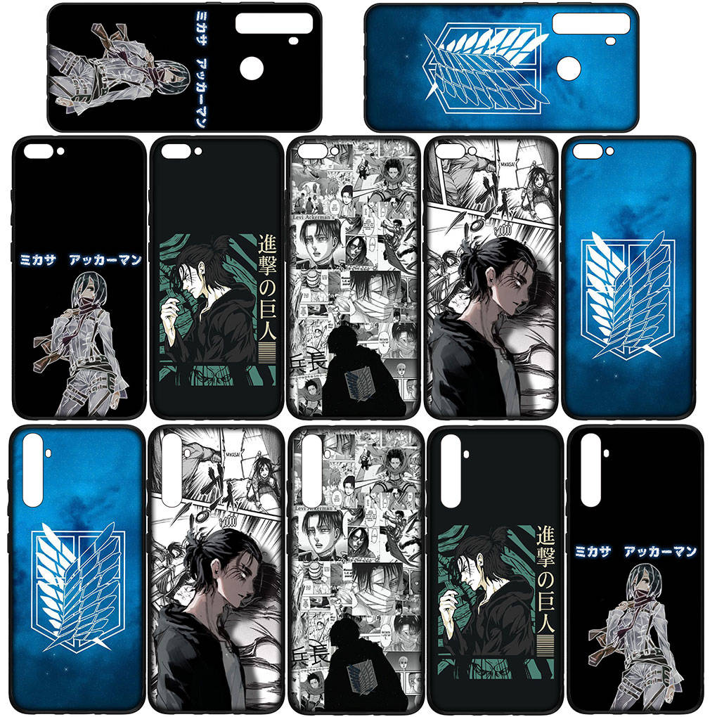 Phone Case for Samsung Galaxy S25 S24 S23 iPhone 16 15 Xiaomi Redmi Note 14 13 12 16E X 11 Pro Max Moto Comics Levi Attack On Titan Eren Jaeger Cover