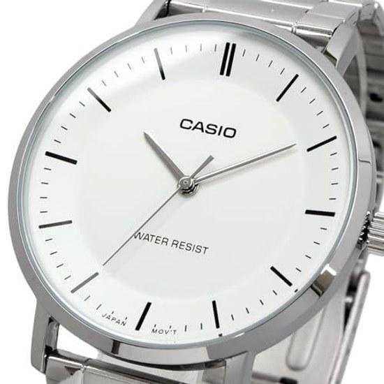 CASIO Quartz Mens Watch MTP-VT04D-7E White Metal Band Overseas Model