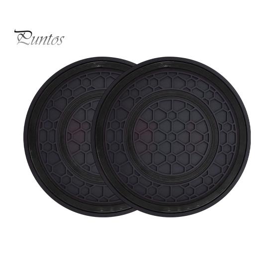 

2 шт. автомобильные подставки под стаканы термостойкие нескользящие водонепроницаемые канавки универсальный держатель для стаканов аксессуары для салона автомобиля чёрный