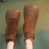 Nové dámské kotníkové boty na platformě s vysokým podpatkem, boty Chelsea, trendy sportovní krátké boty s přezkou, semišové boty Mujer Snow Botas