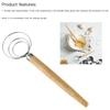 Egg Beater Stainless Whisk Wooden Handle Household Labor-Saving Flour Stirring Tool